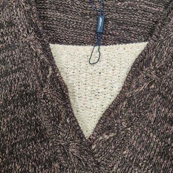 Dash Women's Sweater New Size 14 Brown Pink Knitwear Pullover Casual Y2K 90s - Picture 3 of 9